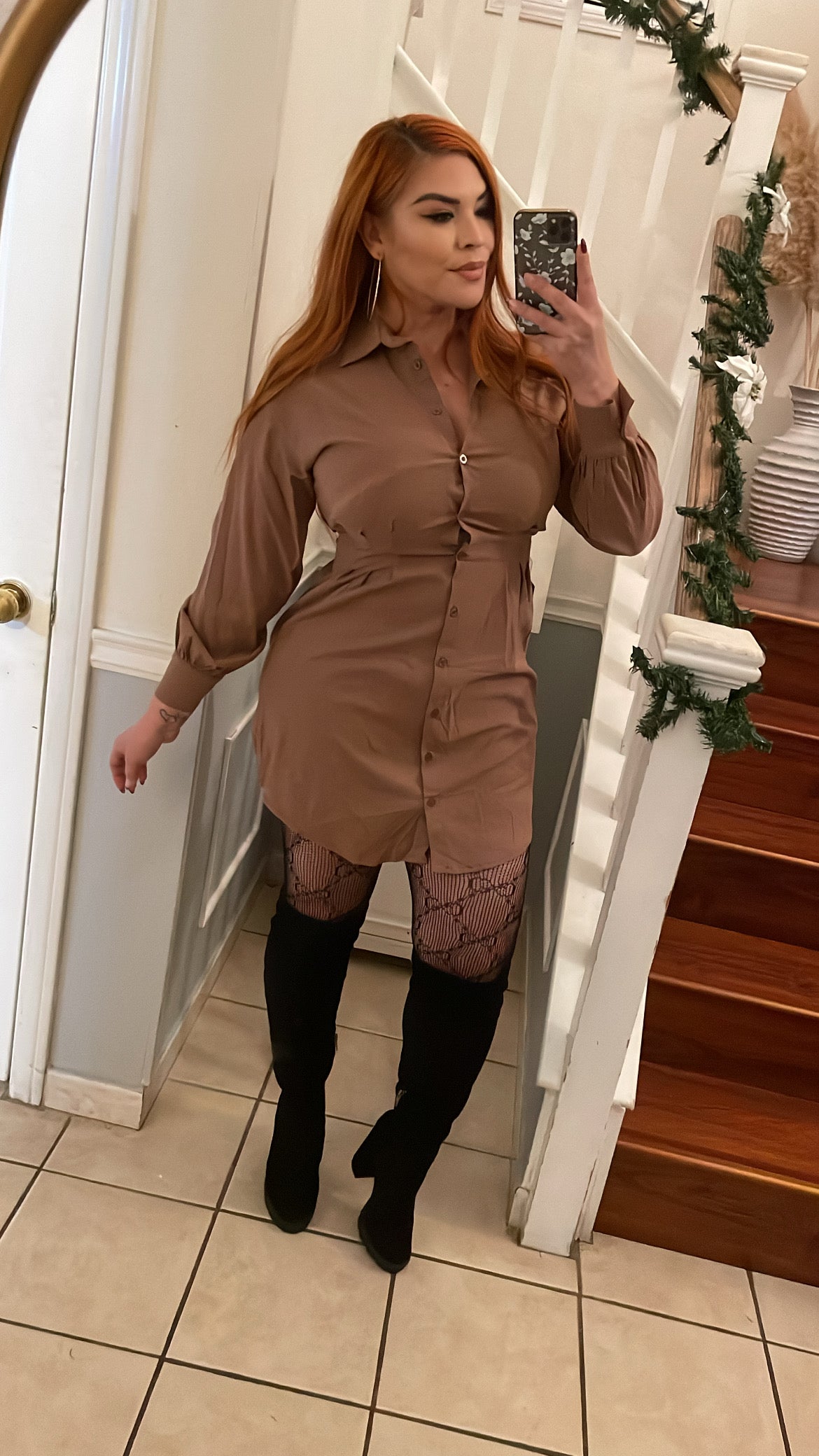 Longsleeve shirt dress