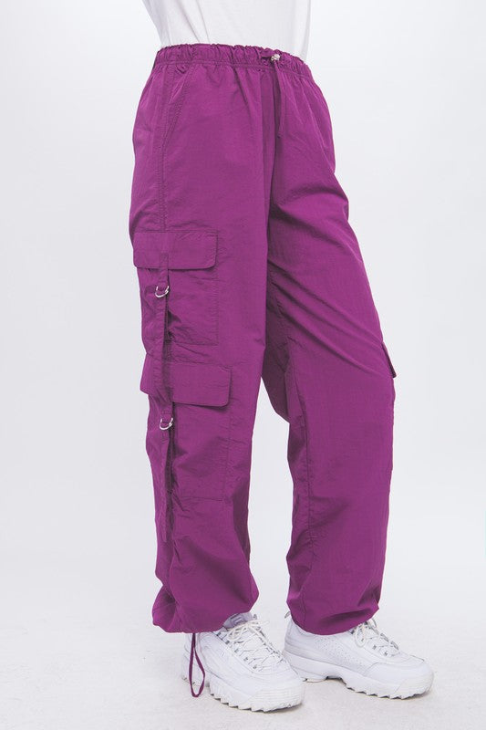 Violet Parachute Pants