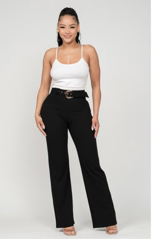 Dressy Flare Trouser-Black